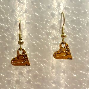 Heart Abastract dangle Earrings